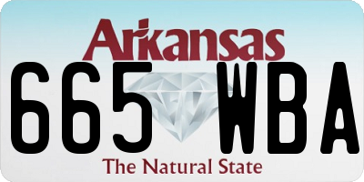 AR license plate 665WBA