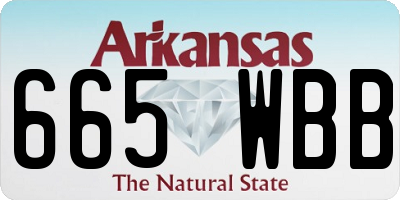 AR license plate 665WBB