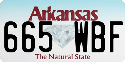 AR license plate 665WBF