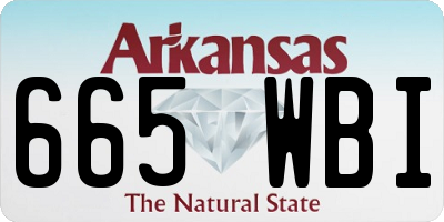 AR license plate 665WBI