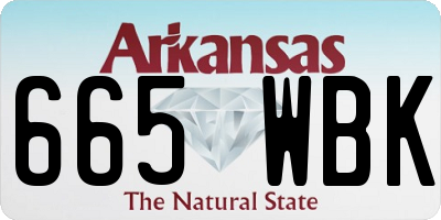 AR license plate 665WBK