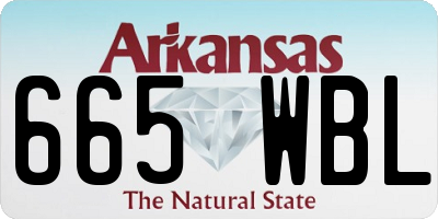 AR license plate 665WBL
