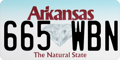 AR license plate 665WBN