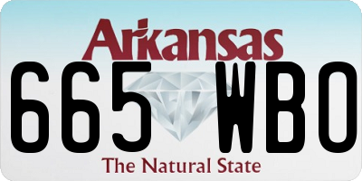 AR license plate 665WBO