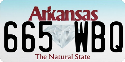 AR license plate 665WBQ