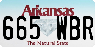 AR license plate 665WBR