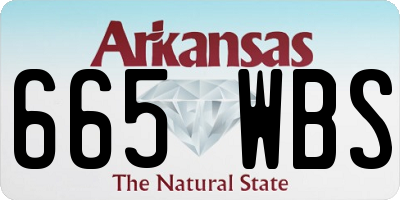 AR license plate 665WBS