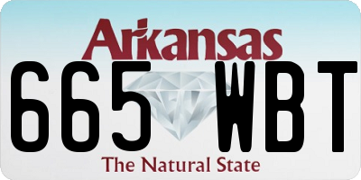 AR license plate 665WBT