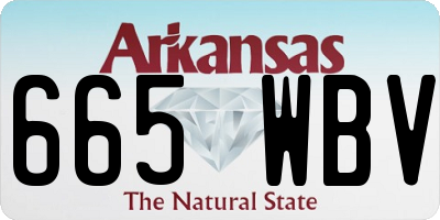 AR license plate 665WBV
