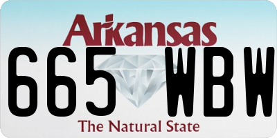 AR license plate 665WBW