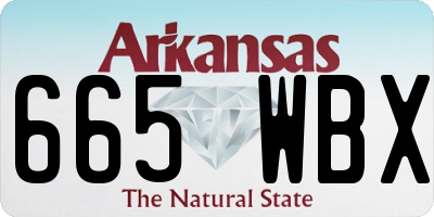 AR license plate 665WBX