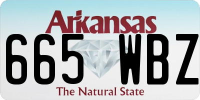AR license plate 665WBZ