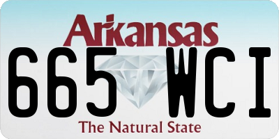 AR license plate 665WCI