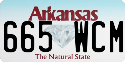 AR license plate 665WCM