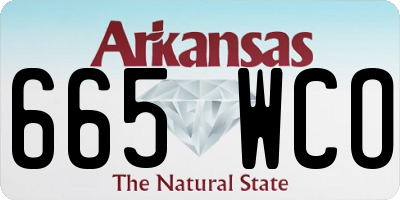 AR license plate 665WCO