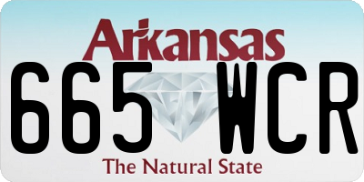 AR license plate 665WCR