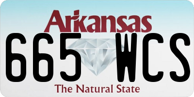 AR license plate 665WCS