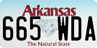 AR license plate 665WDA
