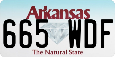 AR license plate 665WDF