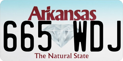 AR license plate 665WDJ