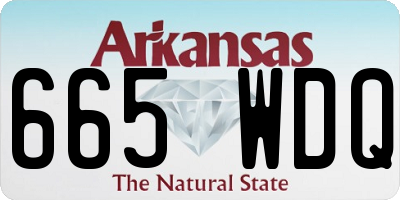 AR license plate 665WDQ