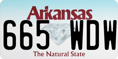 AR license plate 665WDW