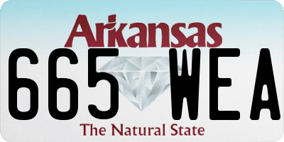 AR license plate 665WEA