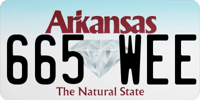 AR license plate 665WEE