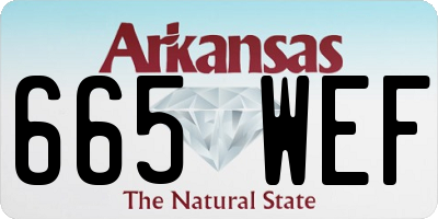 AR license plate 665WEF