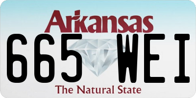 AR license plate 665WEI