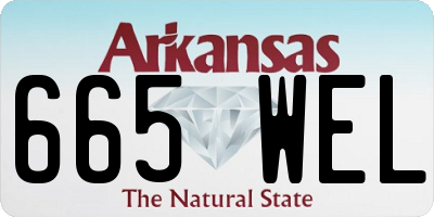 AR license plate 665WEL