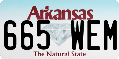 AR license plate 665WEM