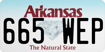 AR license plate 665WEP