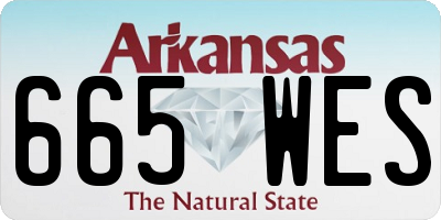 AR license plate 665WES