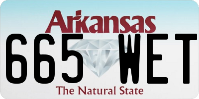 AR license plate 665WET
