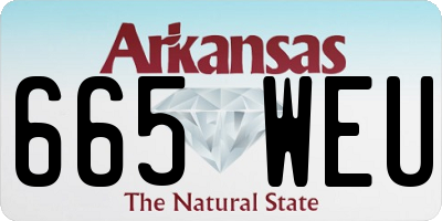 AR license plate 665WEU