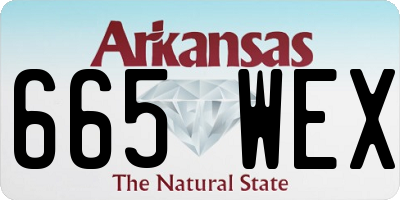 AR license plate 665WEX