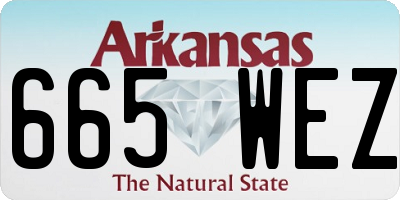AR license plate 665WEZ