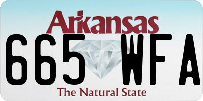 AR license plate 665WFA