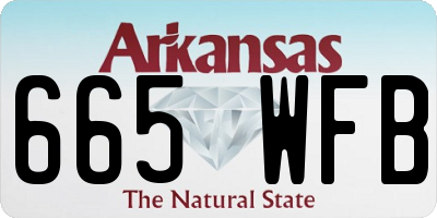 AR license plate 665WFB