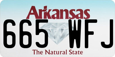 AR license plate 665WFJ