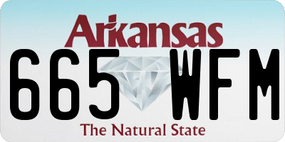 AR license plate 665WFM