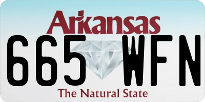 AR license plate 665WFN