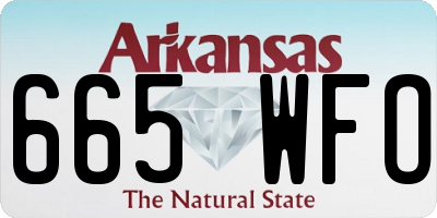 AR license plate 665WFO