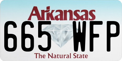 AR license plate 665WFP