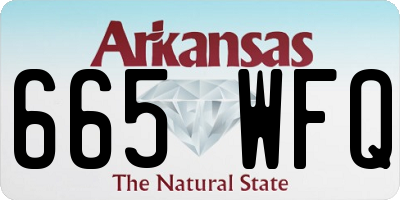 AR license plate 665WFQ