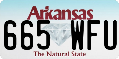 AR license plate 665WFU
