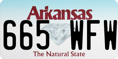 AR license plate 665WFW