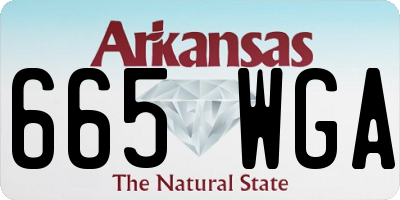AR license plate 665WGA