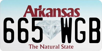 AR license plate 665WGB